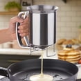 thumbnail image 2 of Yilush Fit for Stainless Steel Batter Dispenser 800ml - Reusable Food Grade Pourer for Pancakes, Waffles, Cupcakes - Easy Release Kitchen Tool, 2 of 6