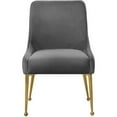 thumbnail image 4 of Pemberly Row Contemporary Velvet Dining Chair in Gray (Set of 2), 4 of 6