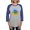Heather/Blue, variant on CafePress - Pray For Ukraine Blue And Yellow Sunflower Long Sl - Womens Baseball Tee