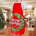 thumbnail image 4 of Koszal Santa Elk Snowman Christmas Print Home Kitchen Decorative Apron Party Props, 4 of 8