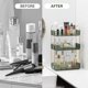 thumbnail image 4 of Bathroom Counter Organizer,3 Tier Vanity Tray,Multi-functional Bathroom Cabinet Counter Shelf - Leaf Green, 4 of 4