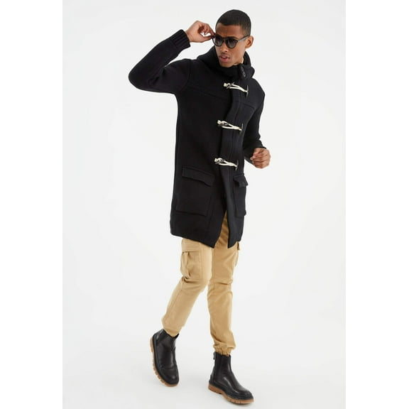 Leif Nelson Men's Knitted Coat With Hood