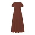 thumbnail image 3 of WILLBEST Vestidos De Mujer Vestido De Lino Suelto Sin Mangas De Color Sólido Con Bolsillos Laterales, 3 of 3