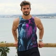 thumbnail image 6 of Fotbe Hip-Hop Glasses Gorilla Pattern Men's Quick Dry Workout Tank Top Gym Muscle Tee Fitness Bodybuilding Sleeveless T Shirt Breathable Workout Shirt-X-Large, 6 of 9