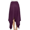 thumbnail image 5 of USSUMA Skirts for Women Trendy Summer Midi Skirt Solid Color Zipper Irregular Mid-Calf Skirt Lounging Skirts Fashion Skirt Gym Online Shopping Purple Skirt for Women S, 5 of 6