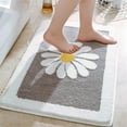 thumbnail image 2 of Bathroom Rug Mat White Flower Bathroom Rug Fluffy Soft microfiber carpet Non-slip bath mat Machine Washable Plush mat Bathroom rug in Bathroom shower, 2 of 6