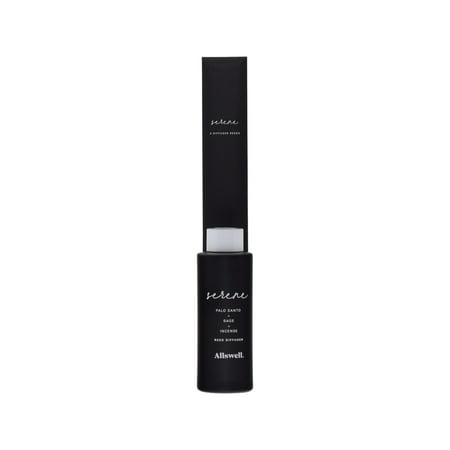 Allswell Serene (Palo Santo + Sage + Incense) Scented Reed Diffuser 3 Fl oz (90mL) 8 Synthetic Reeds