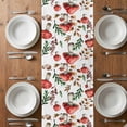 thumbnail image 4 of Table Runner 60 Inches Long for Kitchen Dining, Red Mushrooms Dresser Scarf Farmhouse, Dining Table Decorations for Wedding/Parties, Maple Leaves Plants Country Botanical 13 x 60 In, 4 of 8