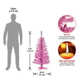 thumbnail image 4 of National Tree Company Pre-Lit Artificial Christmas Tree, Pink Tinsel, Clear Lights, Includes Stand, 4 Feet, 4 of 4