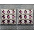 thumbnail image 2 of Set Of 8 Western Screw Back Concho Purple Crystal Square Bling Cowgirl, 2 of 4