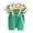 Green, variant on GiLiling Toddler Baby Boys Girls Summer Outfit Set - Short Sleeve Striped T Shirt with Cute Overalls 2 Piece Set (Green, 3-4 Years)