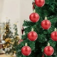 thumbnail image 6 of 6 PCS Red Christmas Ball Ornaments Set, Shatterproof Plastic Hanging Baubles, Festive Christmas Tree & Party Decoration, Holiday Gift, 6 of 6