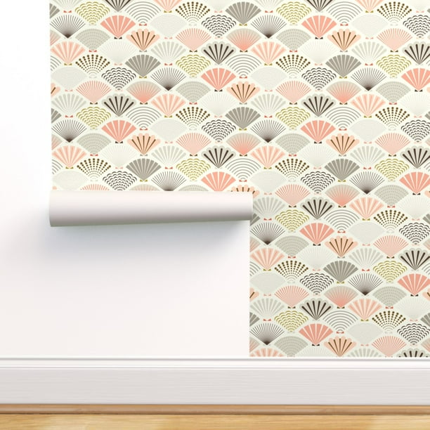 Peel & Stick Wallpaper 9ft x 2ft Sells Seashells Sea Shells Custom