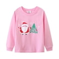 thumbnail image 4 of Autumn Kids Boys Pajamas Cartoon Christmas Print Stitching Round Neck Long Sleeved Top & Pants 2-Piece Set Winter, 4 of 4