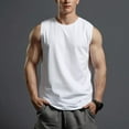 thumbnail image 2 of Men's Summer Loose Casual Cotton Sleeveless Vest Tank Top, 2 of 3