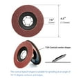 thumbnail image 2 of Eco Edge 4.5-Inch 3-Pack 40/60/80 Grits Assorted Aluminum Oxide Flap Discs (4-1/2" x 7/8" Arbor, Bevel Type 29) For Angle Grinder, 2 of 5