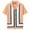 Orange, variant on Men's New Summer Striped Ice Silk Shirt, Color Contrast, Lapel, Cut Out Design, for Work & Casual, Multiple Sizes