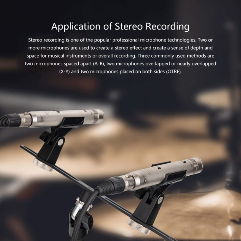 Double Mic Mount Rods with 5/8'' Thread for Most Microphone Stands Boom Arm