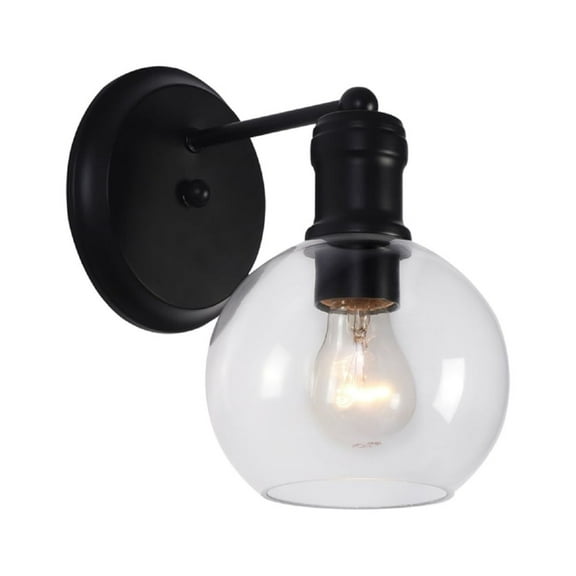 CHLOE Lighting OXA Transitional 1 Light Matt Black Indoor Wall Sconce 6" Wide