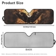 thumbnail image 7 of Yuyamidu Fire Eagle Windshield Sunshade Brown Car Sun Shade Heat Shield Sun Visor Mat for 1997-2017 Jeep Wrangler Rubicon Sahara TJ JK JKU 2/4 Doors, 7 of 7