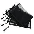 thumbnail image 3 of IBASETOY 10Pcs Black Nylon Mesh Makeup Bags Travel Cosmetics Pouch Pencil Zipper Organizer, 3 of 9