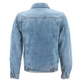 thumbnail image 2 of Red Label Men’s Premium Casual Faded Denim Jean Button Up Cotton Slim Fit Jacket (Light Blue, 4XL), 2 of 3