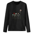 thumbnail image 4 of CEHVOM T-shirt Décontracté Imprimé pour Femmes Col Rond Manches Longues Blouse en Solde, 4 of 5