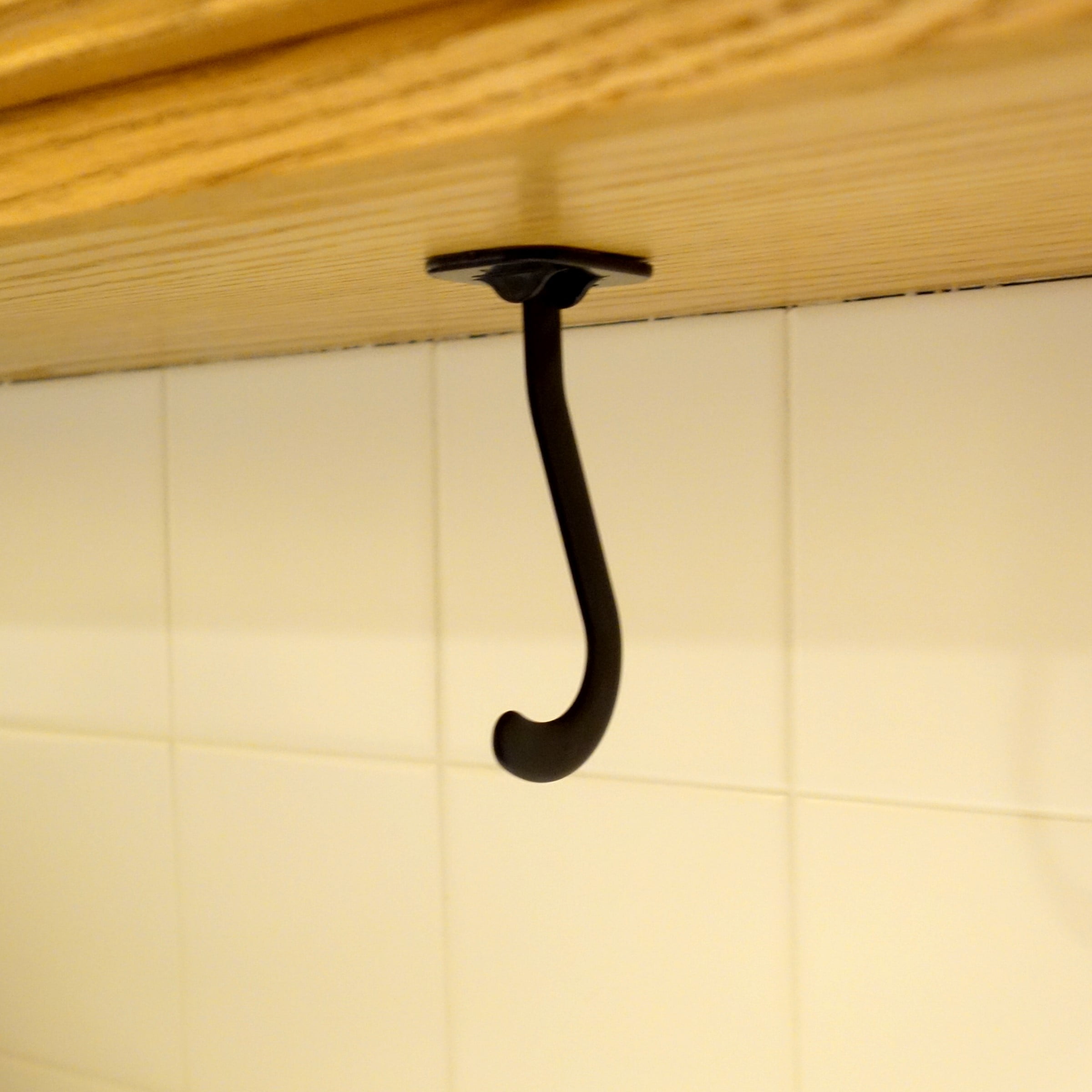 Gadjit Banana Hook - Under Cabinet Banana Hanger (Black) Folds Out of Site when Not in Use.   Hangs 5.75" from Cabinet
