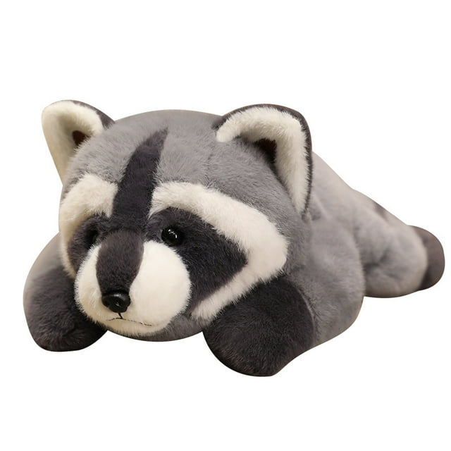 Muñeco de peluche de mapache con dibujos animados de 45 cm, suave y realista