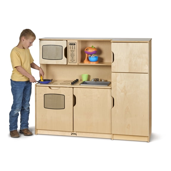 Kids All-In-One Wooden Play Kitchen Set