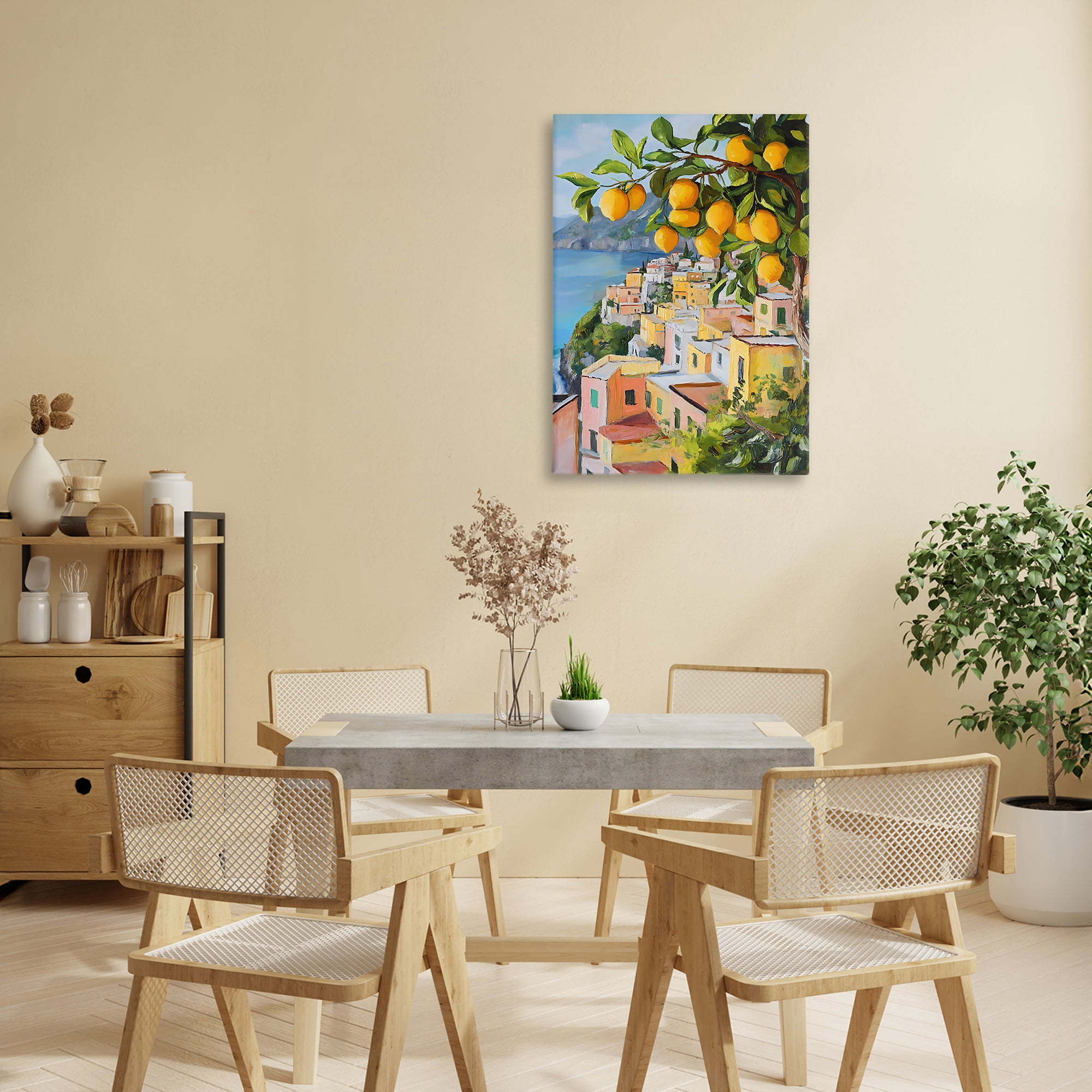 Stupell Industries Mediterranean Lemon Tree Scenery Canvas Wall Art, design by Creative Studio
