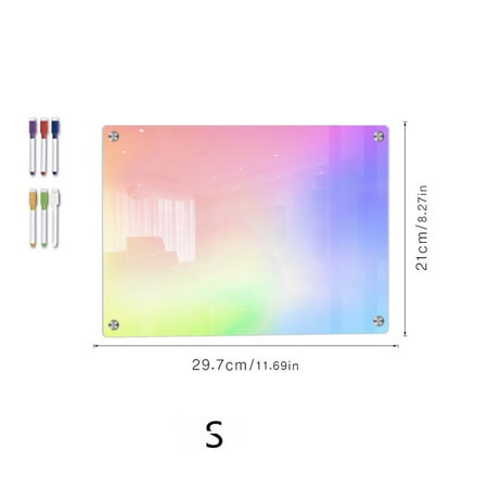 

DAMIFU Colorful Acrylic Magnetic Calendar Fridge Dry Erase Board Plan Month Schedule 1 Wiper storage bag