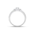 thumbnail image 4 of AFFY White Natural Diamond Square Frame Cluster Split Shank Ring In 10k White Gold (0.33 Cttw), 4 of 6