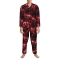 thumbnail image 3 of Balery Red Line Pijama para Hombre de Dos Piezas con Manga Larga, Conjunto de Dormir y Descanso Suave con Bolsillos-Small, 3 of 7