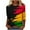 Multicolor, variant on LYEAA Women Black History Month Print 3/4 Sleeve T-Shirt Casual Round Neck Loose Fit Cotton Top Afrocentric Cultural Apparel Everyday Wear Multicolor XL