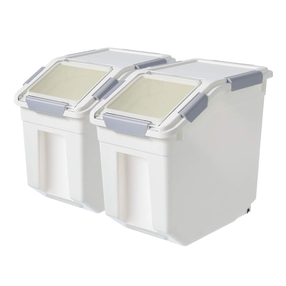 Recipiente de almacenamiento de alimentos LISM, paquete de 2 unidades, hermético, 25 kg, para comida