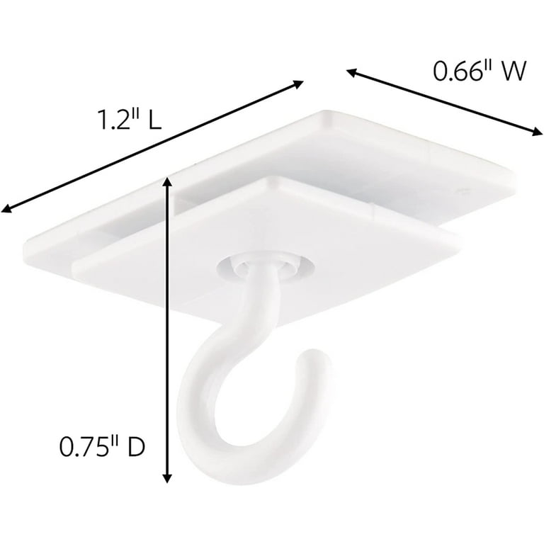 Command Ceiling Hooks 3 Plastic Hooks 4 Foam Strips White 3 Pack
