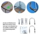 thumbnail image 3 of Soporte De Tubo De Mástil De Antena, Kit De Montaje Pivotante Resistente Starlink Para Techo,Pared,Exterior,Soporte Estable, Ajuste Flexible Soporte De Mástil De Antena De, 3 of 7