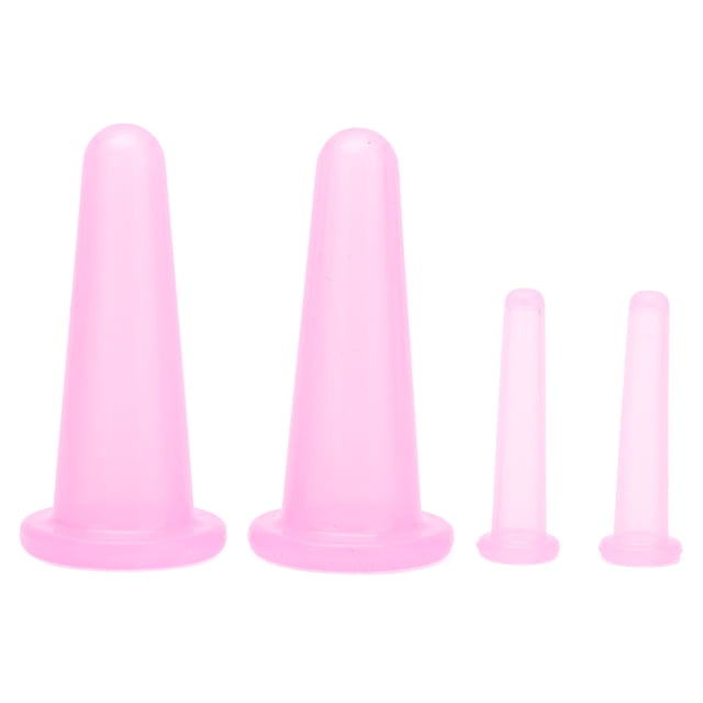 Ventosas de masaje al vacío, juego de 4 ventosas para masajes, suministros para terapia de masajes, ventosas para reducción de celulitis, grado profesional