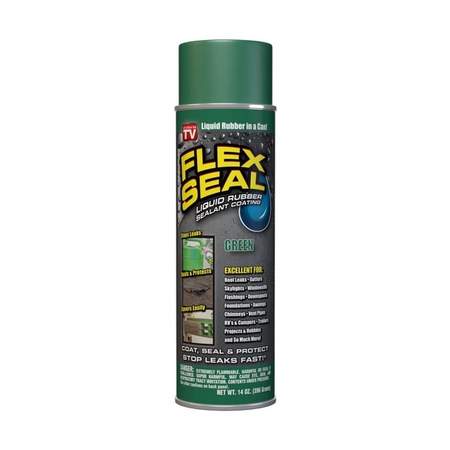 Revestimiento sellador en aerosol de goma Flex Seal, 400 ml, color verde