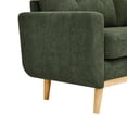 thumbnail image 6 of 67.7''Mid-Century Modern Sofa Couch, Upholstered Tufted Loveseat Sofa with Solid Wood Legs, 2 Seat Small Couch with Thick Padded Cushions Comfy Couches for Small Spaces Bedroom Living Room, Green, 6 of 7