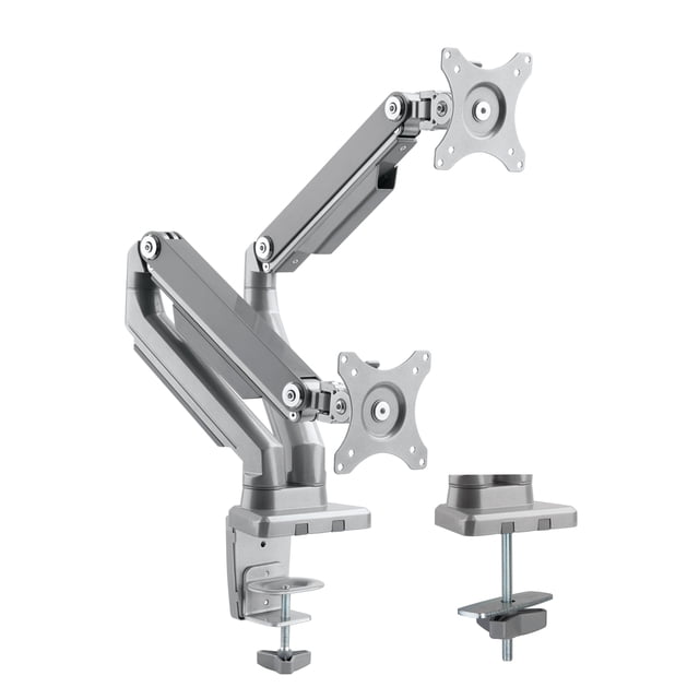 Uplite Dual Desk Mount Full Motion with Spring-Assisted Swivel Stand Fully Adjustable Monitor Arm up to 32" Monitor