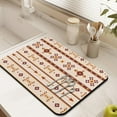 thumbnail image 3 of Washable Rubber Boho Style Vintage Floral Dish Drying Mats for Kitchen Counter Home Large Coffee Bar Pad Accessories and Decor for Utensils Stemware 18''x24'', 3 of 6