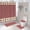 Beige Red Buffalo Plaid, variant on 4PCS Burgundy Buffalo Plaid Shower Curtain Sets with Rugs, Waterproof Fabric Beige Shower Curtain, Red Berry Texas Star Primitive French Country Rustic Farmhouse Bathroom Decor, Check Pattern