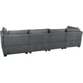 thumbnail image 6 of Tabaray 130" Sectional Sofa with Full Down Feather Cushions, Fabric 6 Seats Modular U-Shaped Sofa Couch Set with Convertible Ottoman, Free Combination Sleeper Sofa for Living Room, Apartment, 6 of 8