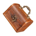 thumbnail image 1 of Guardoinrt Antique Treasure Chest Decorative Wooden Lock Box for Treasures Gift Money Yellow Yellow, 1 of 2