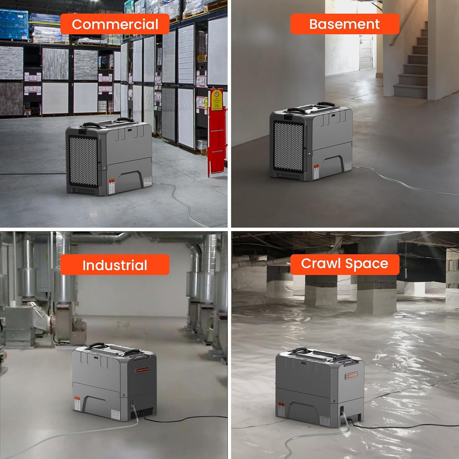 Abestorm  Lgr 180 PPD Commercial Dehumidifiers with Pump for Crawl Space, up to 2,300 Sq.ft