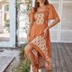 thumbnail image 3 of WILLBEST Vestidos Casuales para Mujer con Curvas, Vestido Largo Bohemio Informal de Manga Corta con Volantes y Cuello Cuadrado, Vestidos Maxi Fluidos Florales para Fiesta y Playa Grande, 3 of 3