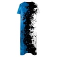 thumbnail image 5 of Ruyang Women's Summer Boho Floral Maxi Dress Casual Loose Summer Short Sleeve Beach Vacation Dresses With Pockets Dress Woman, 5 of 5