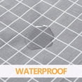 thumbnail image 5 of Checkered Vinyl Rectangle Tablecloth - 60 x 102 Inch - 100% Waterproof Oil Proof Spill Proof PVC Table Cloth, Wipe Clean Table Cover for Dining Table, Buffet Parties and Camping, Grey, 5 of 6